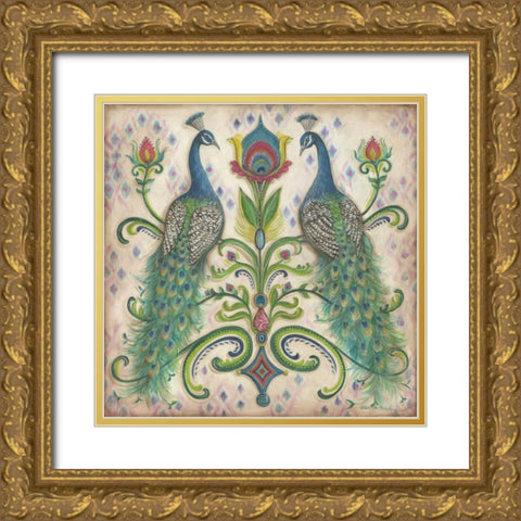 Feathered Splendor II Gold Ornate Wood Framed Art Print with Double Matting by McRostie, Kate
