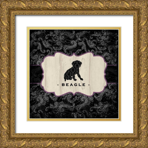 Top Dog IV Gold Ornate Wood Framed Art Print with Double Matting by McRostie, Kate