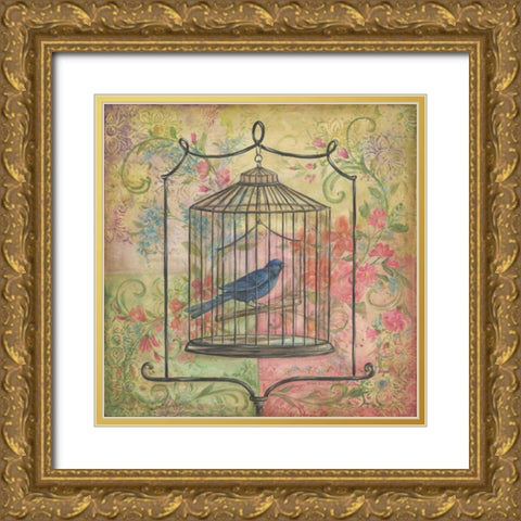 La Boheme Bird I Gold Ornate Wood Framed Art Print with Double Matting by McRostie, Kate