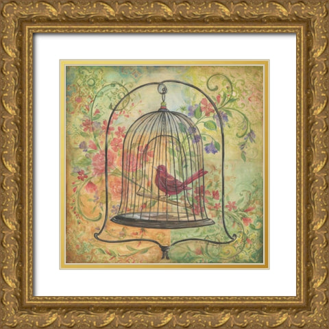La Boheme Bird II Gold Ornate Wood Framed Art Print with Double Matting by McRostie, Kate