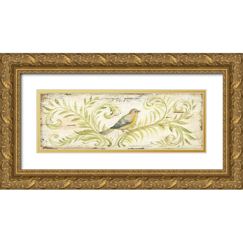 Eco Warbler Gold Ornate Wood Framed Art Print with Double Matting by McRostie, Kate