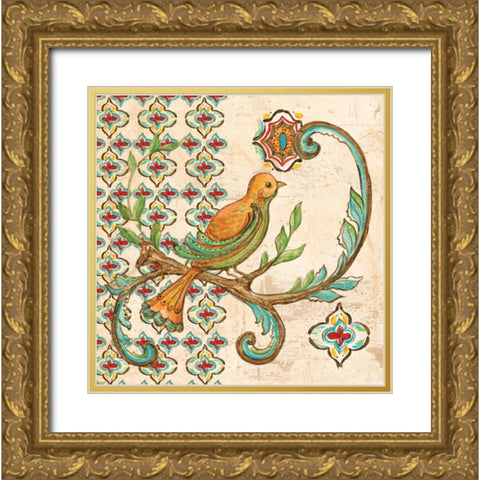 Treetop Bird I Gold Ornate Wood Framed Art Print with Double Matting by McRostie, Kate