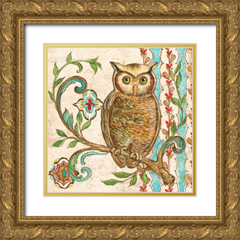 Treetop Owl I Gold Ornate Wood Framed Art Print with Double Matting by McRostie, Kate