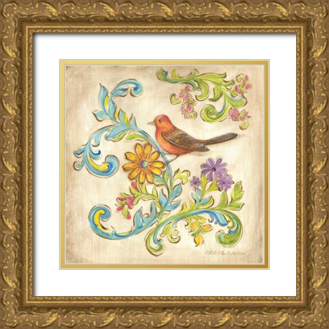 Madisons Garden I Gold Ornate Wood Framed Art Print with Double Matting by McRostie, Kate