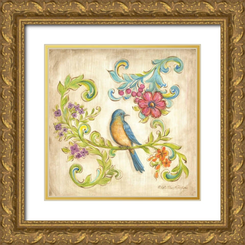 Madisons Garden II Gold Ornate Wood Framed Art Print with Double Matting by McRostie, Kate