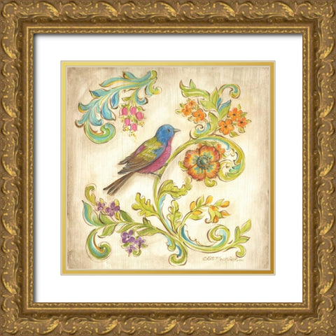 Madisons Garden III Gold Ornate Wood Framed Art Print with Double Matting by McRostie, Kate