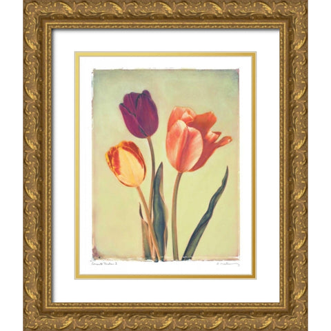 Concerto Verde I Gold Ornate Wood Framed Art Print with Double Matting by Melious, Amy