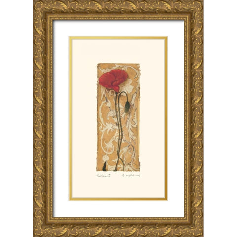 Rustica I Gold Ornate Wood Framed Art Print with Double Matting by Melious, Amy