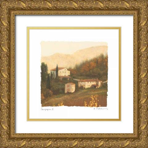 Campagna II Gold Ornate Wood Framed Art Print with Double Matting by Melious, Amy