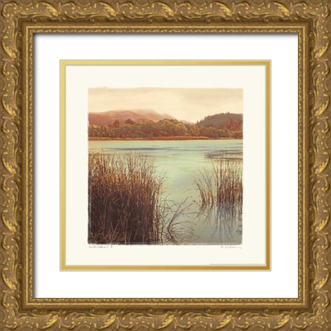 Water Colors II Gold Ornate Wood Framed Art Print with Double Matting by Melious, Amy
