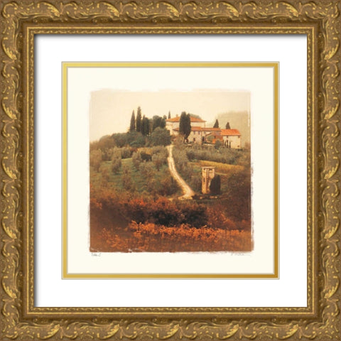 Villa I Gold Ornate Wood Framed Art Print with Double Matting by Melious, Amy