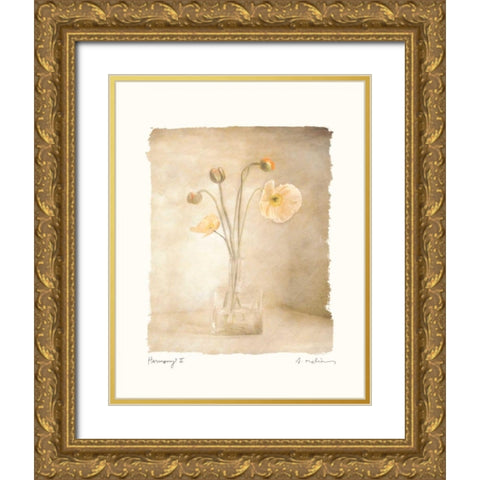 Harmony II Gold Ornate Wood Framed Art Print with Double Matting by Melious, Amy