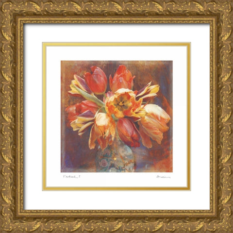 Festival I Gold Ornate Wood Framed Art Print with Double Matting by Melious, Amy