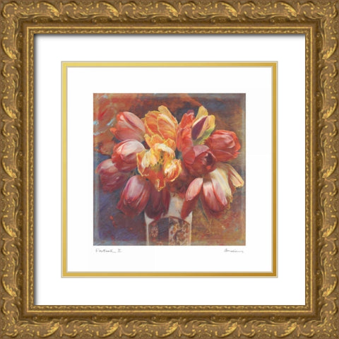 Festival II Gold Ornate Wood Framed Art Print with Double Matting by Melious, Amy