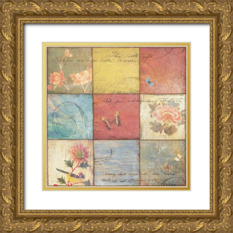 Life is a Garden I Gold Ornate Wood Framed Art Print with Double Matting by Melious, Amy