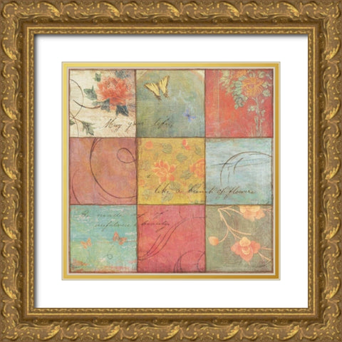 Life is a Garden II Gold Ornate Wood Framed Art Print with Double Matting by Melious, Amy