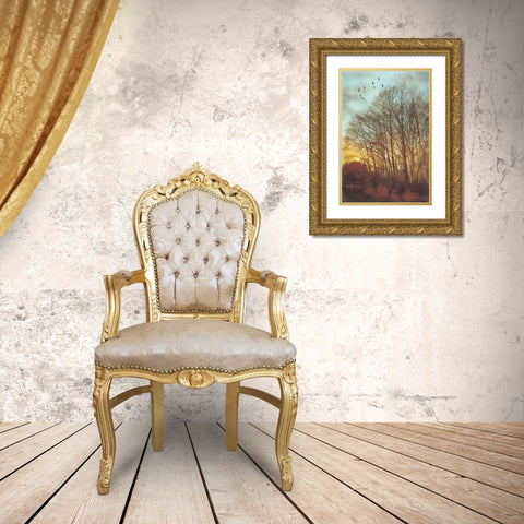 Winter Light II Gold Ornate Wood Framed Art Print with Double Matting by Melious, Amy