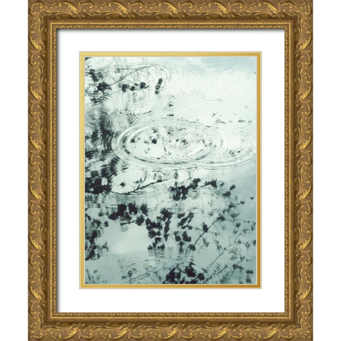 Ripples of the Rain II Gold Ornate Wood Framed Art Print with Double Matting by Melious, Amy