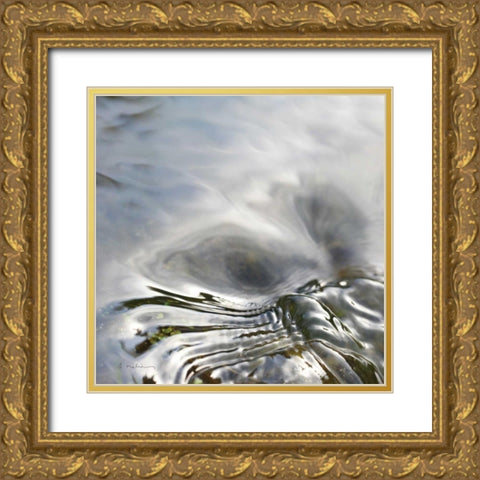 Current II Gold Ornate Wood Framed Art Print with Double Matting by Melious, Amy
