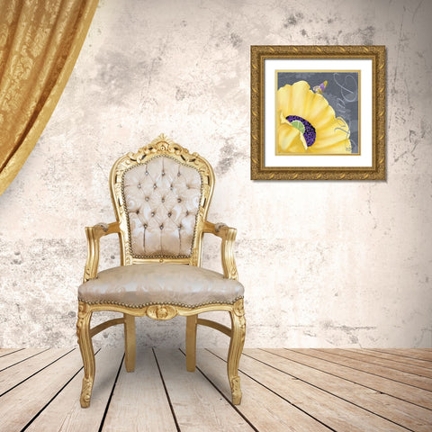 Pavot I Gold Ornate Wood Framed Art Print with Double Matting by Meyer, Jill