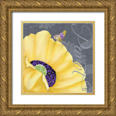 Pavot I Gold Ornate Wood Framed Art Print with Double Matting by Meyer, Jill