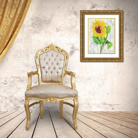 On The Fence II Gold Ornate Wood Framed Art Print with Double Matting by Meyer, Jill