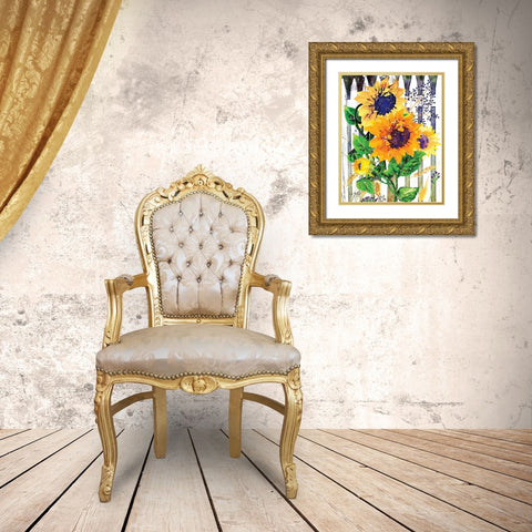 Fenced In I Gold Ornate Wood Framed Art Print with Double Matting by Meyer, Jill