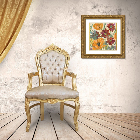 Garden Assortment I Gold Ornate Wood Framed Art Print with Double Matting by Ferry, Margaret