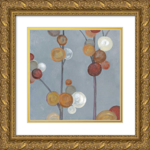 Baubles in Paprika I Gold Ornate Wood Framed Art Print with Double Matting by Ferry, Margaret