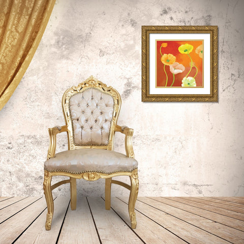 Tangerine Dream I Gold Ornate Wood Framed Art Print with Double Matting by Ferry, Margaret