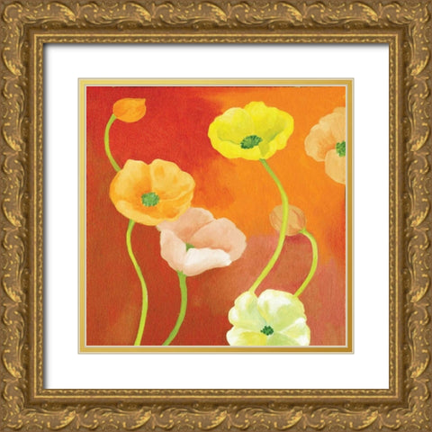 Tangerine Dream I Gold Ornate Wood Framed Art Print with Double Matting by Ferry, Margaret