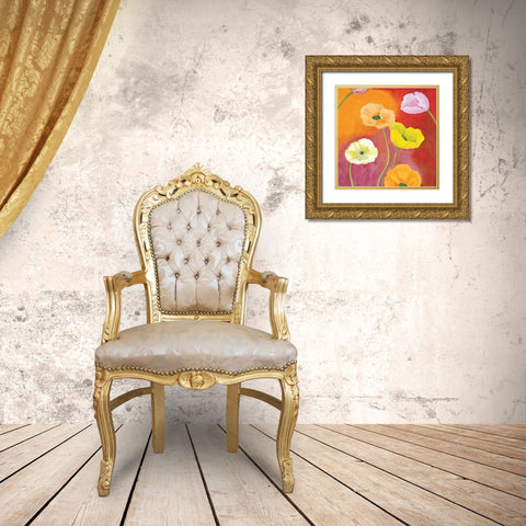 Tangerine Dream II Gold Ornate Wood Framed Art Print with Double Matting by Ferry, Margaret