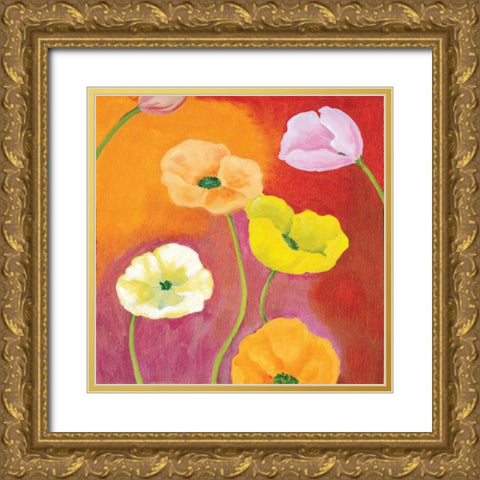 Tangerine Dream II Gold Ornate Wood Framed Art Print with Double Matting by Ferry, Margaret
