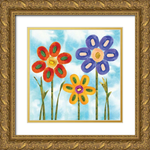 Playground II Gold Ornate Wood Framed Art Print with Double Matting by Ferry, Margaret