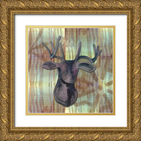 Wood and Watercolor II Gold Ornate Wood Framed Art Print with Double Matting by Ferry, Margaret