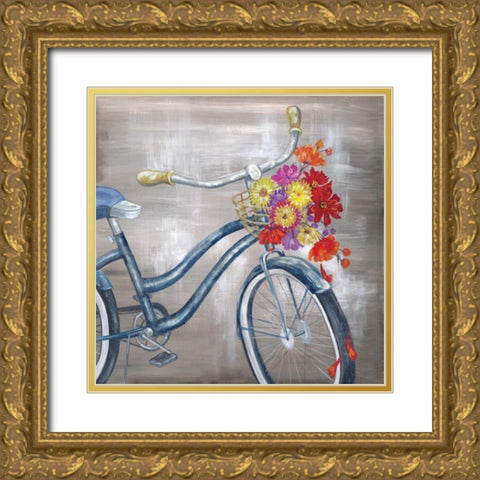 My Bike Gold Ornate Wood Framed Art Print with Double Matting by Ferry, Margaret