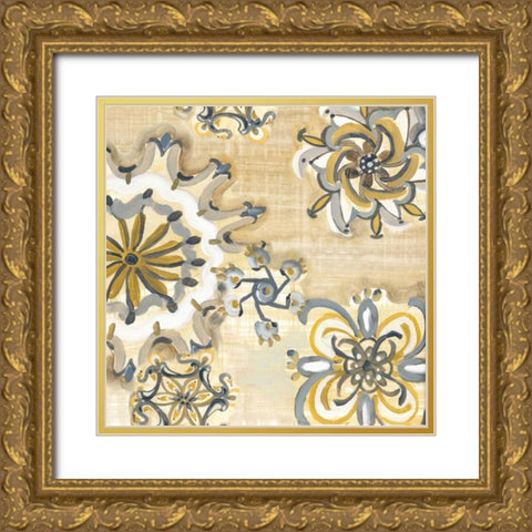 Decorative Medallions I Gold Ornate Wood Framed Art Print with Double Matting by Ferry, Margaret