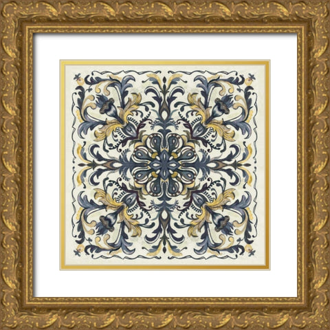 Tile Patterns II Gold Ornate Wood Framed Art Print with Double Matting by Ferry, Margaret