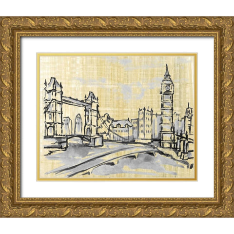 Cities I Gold Ornate Wood Framed Art Print with Double Matting by Ferry, Margaret