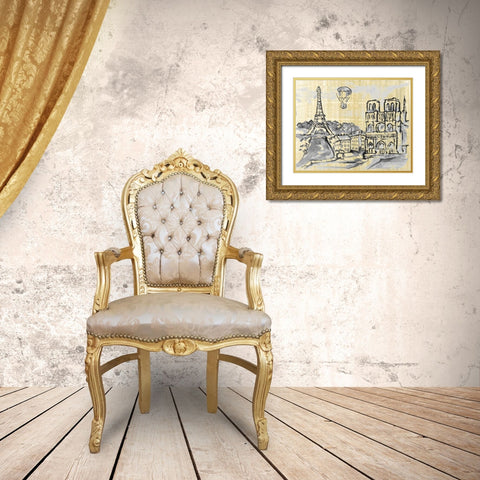 Cities II Gold Ornate Wood Framed Art Print with Double Matting by Ferry, Margaret