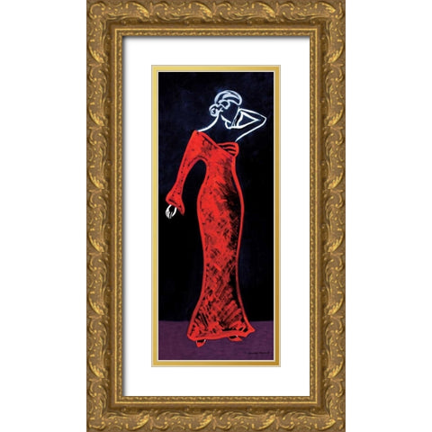 Pin Back Gold Ornate Wood Framed Art Print with Double Matting by Matla, Jennifer