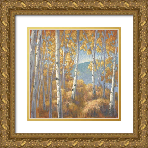 Fall Aspen I Gold Ornate Wood Framed Art Print with Double Matting by Macnab, John