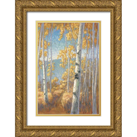 Aspen Forest II Gold Ornate Wood Framed Art Print with Double Matting by Macnab, John