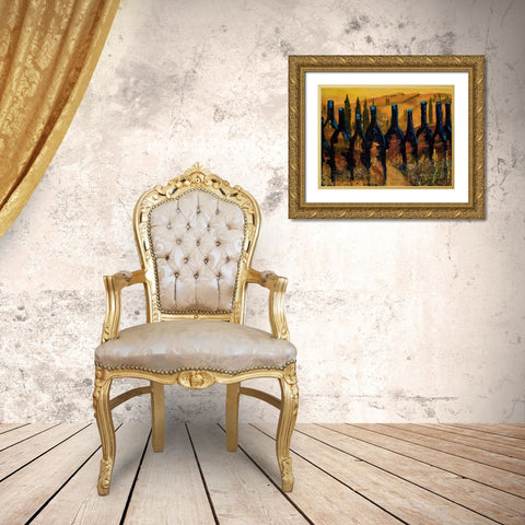 Tuscan Vinos Gold Ornate Wood Framed Art Print with Double Matting by Monahan, Jodi