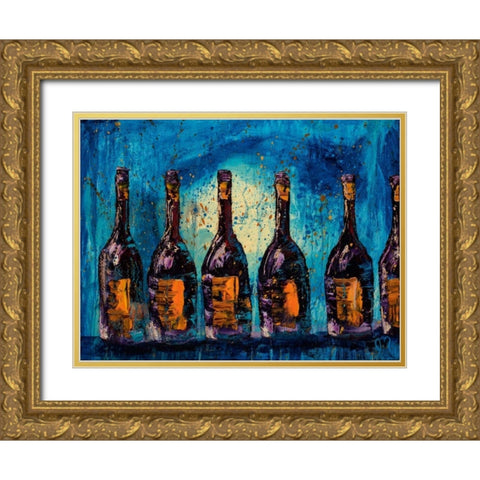 Orange Label Gold Ornate Wood Framed Art Print with Double Matting by Monahan, Jodi