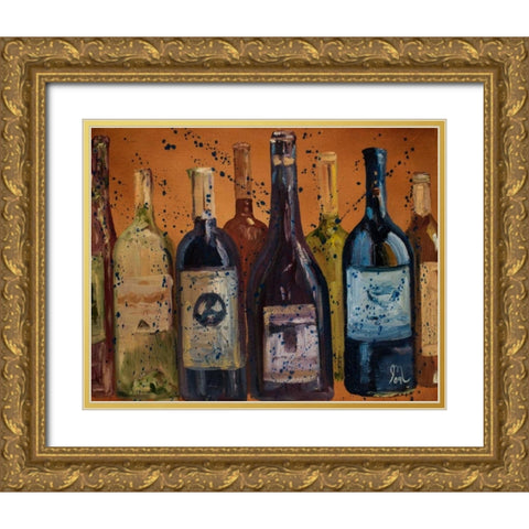 Wine Enjoyed Gold Ornate Wood Framed Art Print with Double Matting by Monahan, Jodi