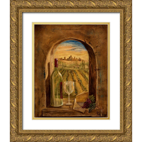 Through This Window Gold Ornate Wood Framed Art Print with Double Matting by Monahan, Jodi