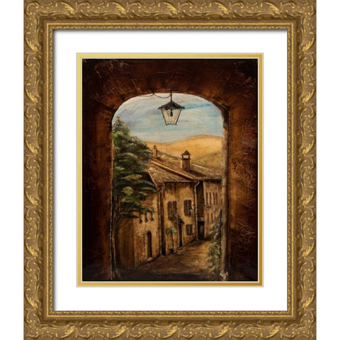Welcome Home Gold Ornate Wood Framed Art Print with Double Matting by Monahan, Jodi