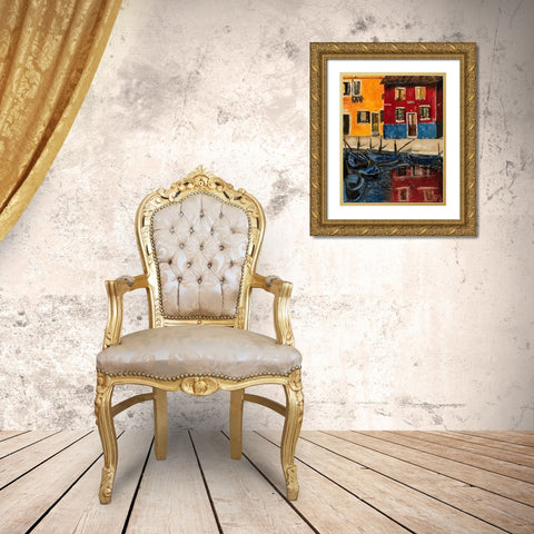 Bueno Gold Ornate Wood Framed Art Print with Double Matting by Monahan, Jodi