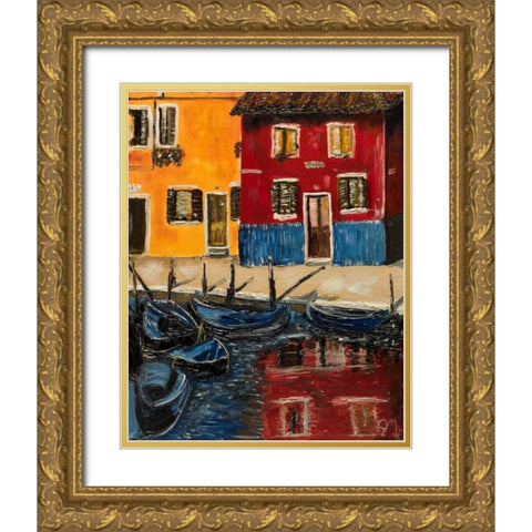 Bueno Gold Ornate Wood Framed Art Print with Double Matting by Monahan, Jodi